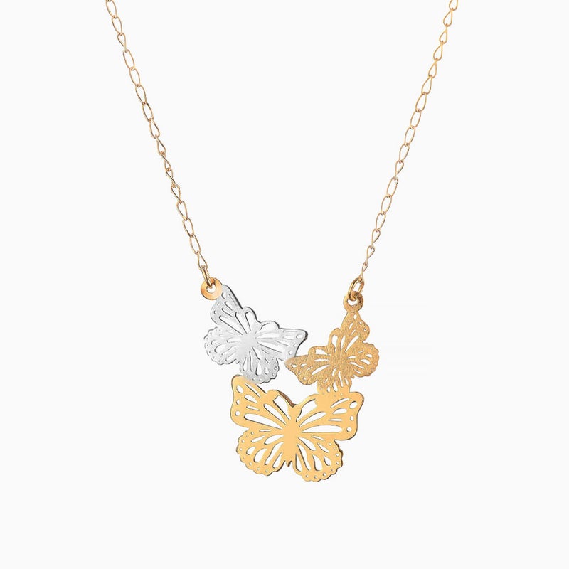 Miss L' by L'azurde Butterfly Necklace In 18K Gold - Image 4